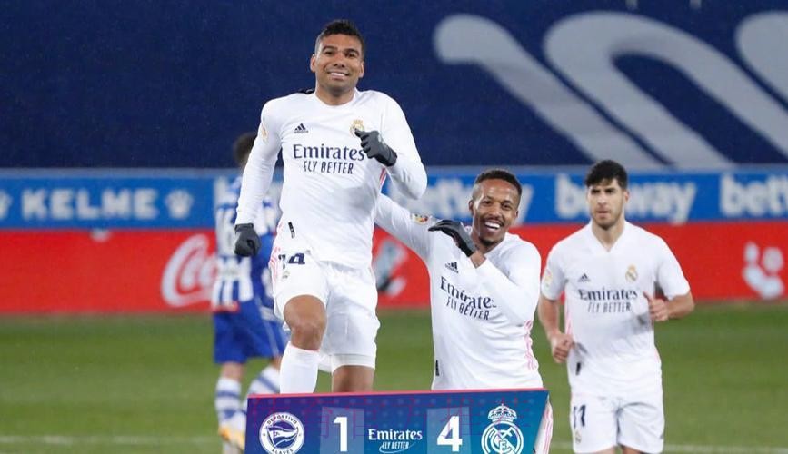 西甲-阿扎尔传射本泽马双响 皇马4-1阿拉维斯